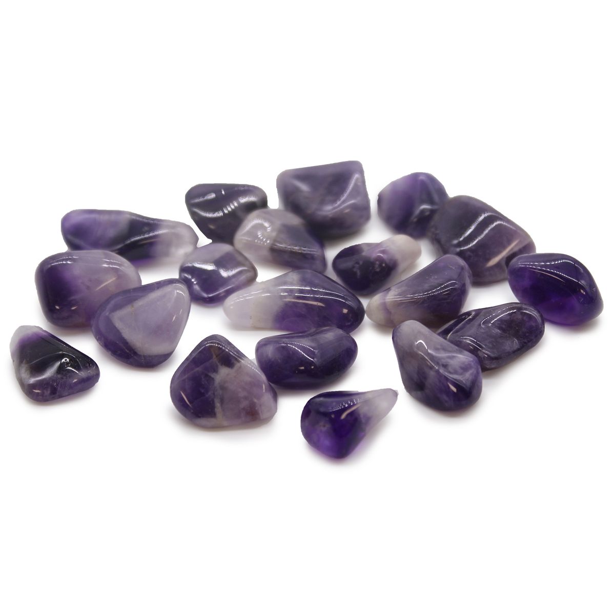 Amethyst Banded Tumble Stone – Medium, Grade A