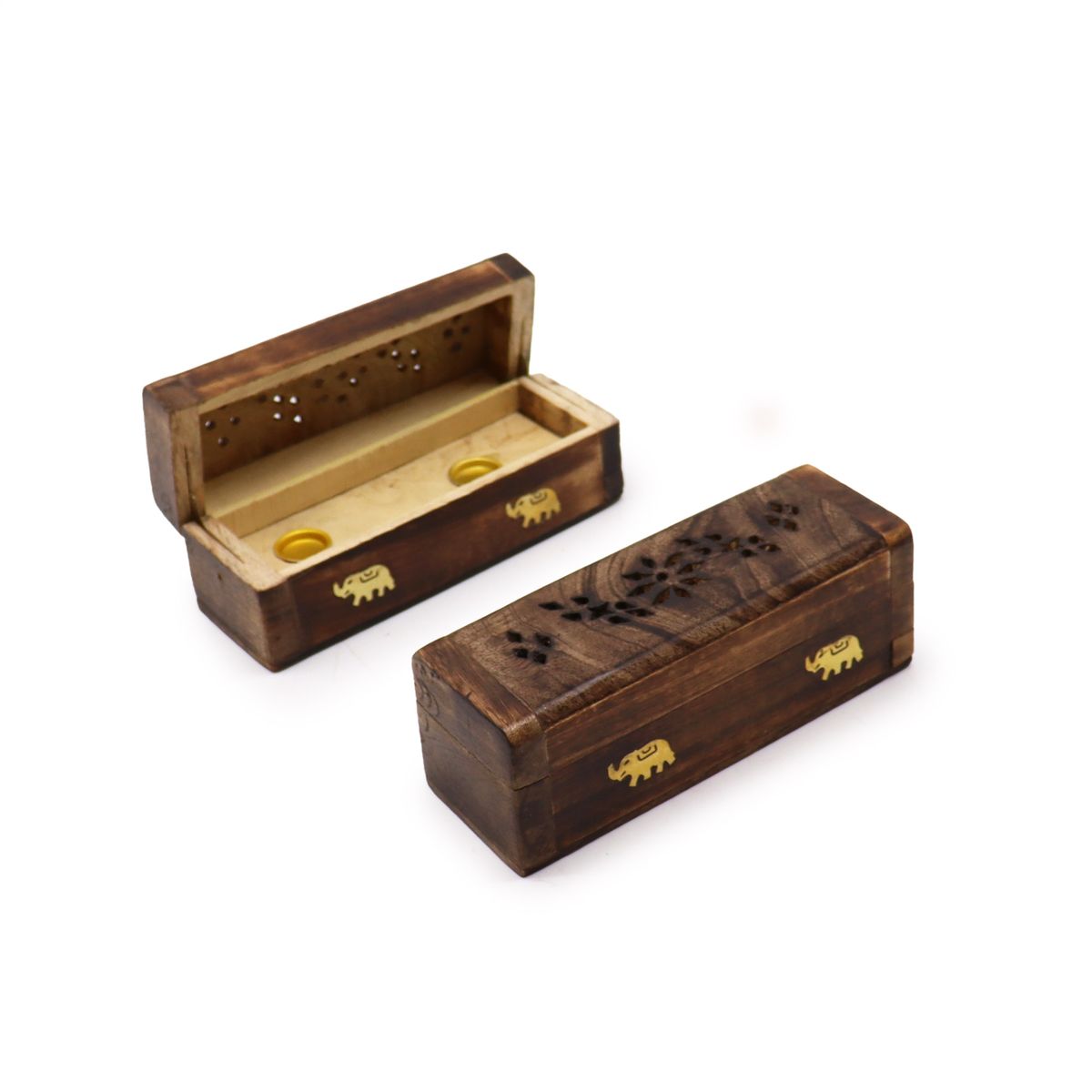 Mango Wood Incense Cone Smoke Box – 6 Inch