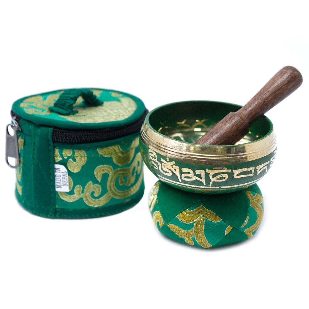 Mini Singing Bowl Gift Set – Green