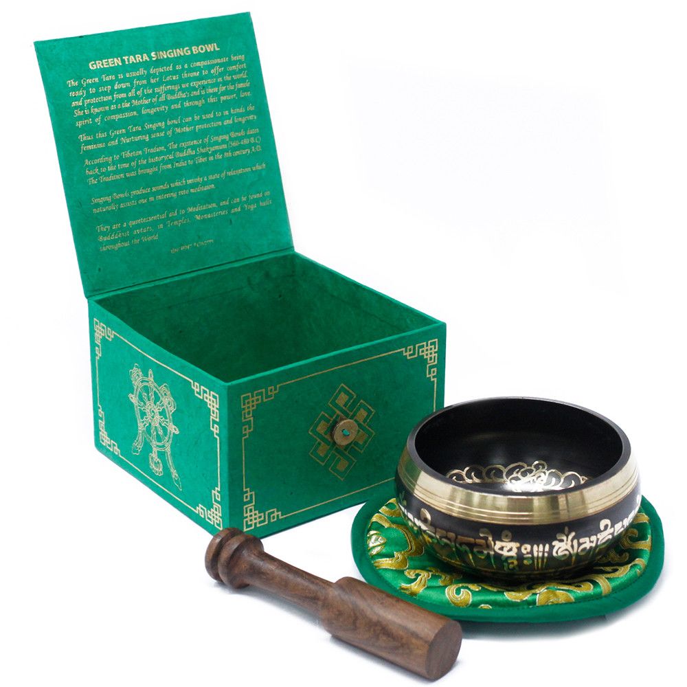 Green Tara Singing Bowl Set – 10cm
