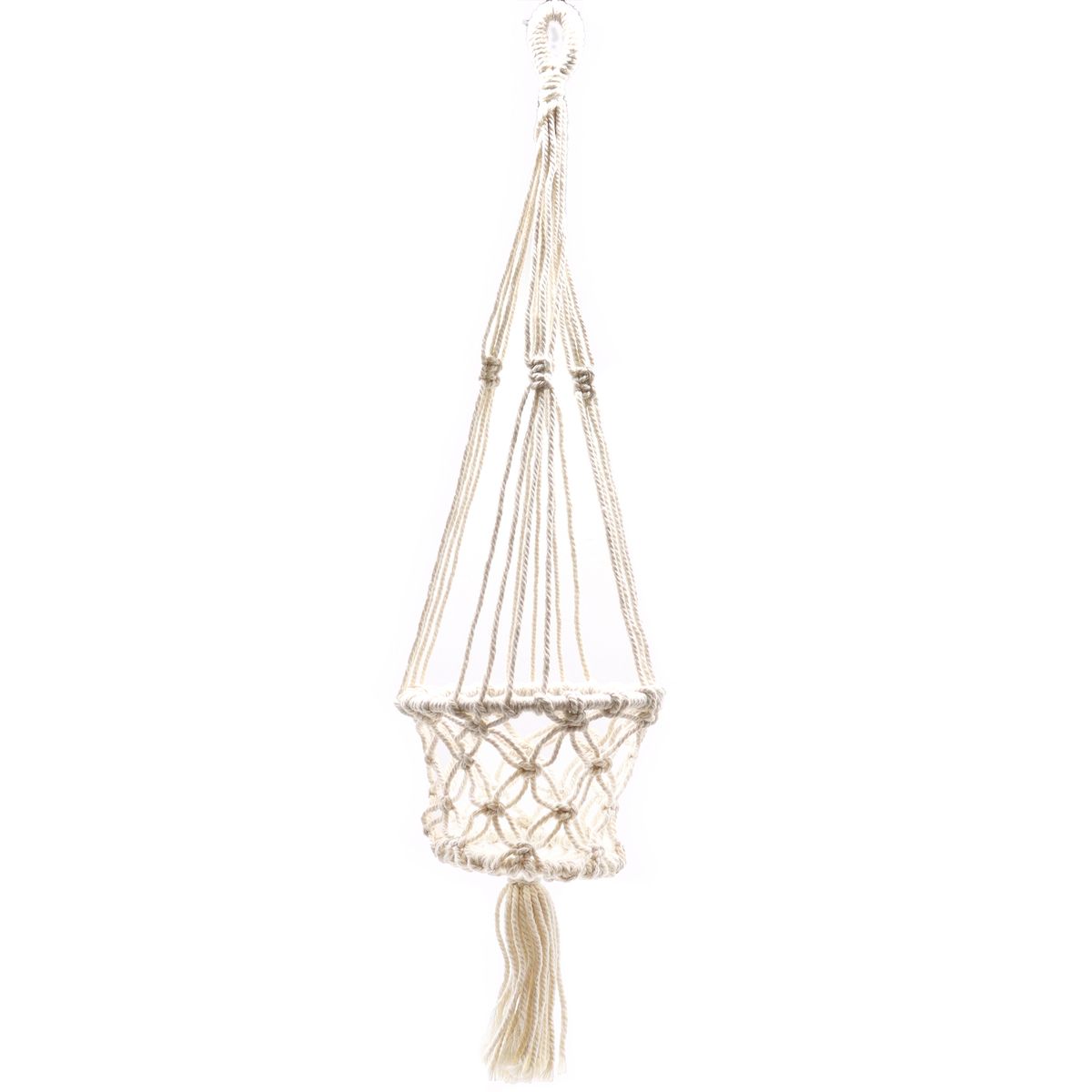 Macrame Plant Hanger – Single Small Pot
