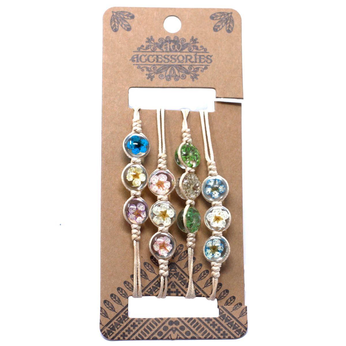 Pressed Flower Bracelet – Tri-Flower