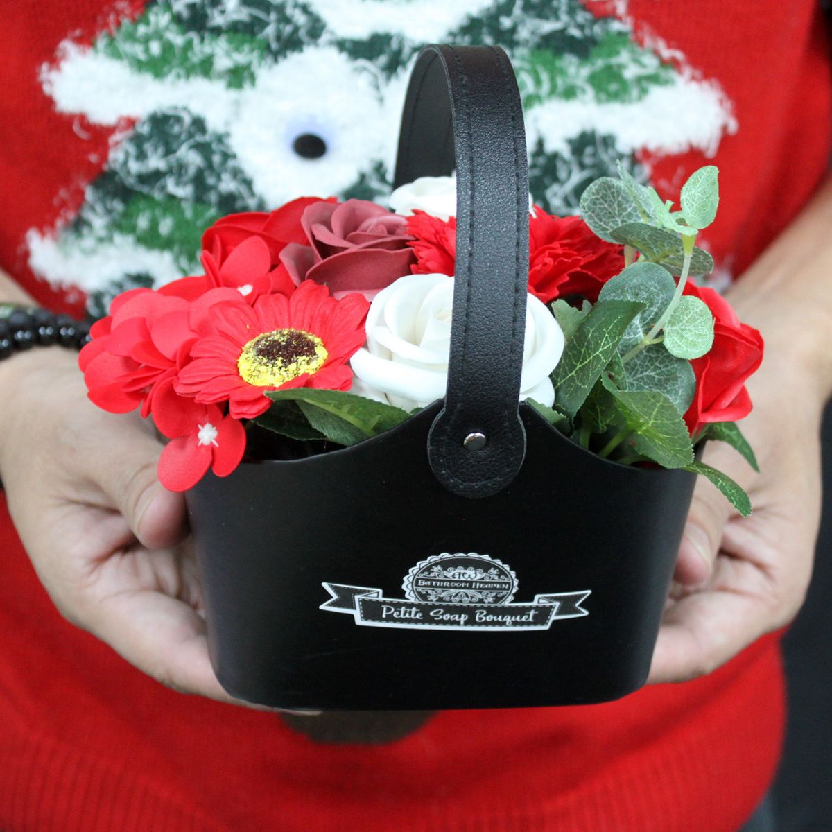Petite Bath Flower Bouquet Basket – Soothing Blues