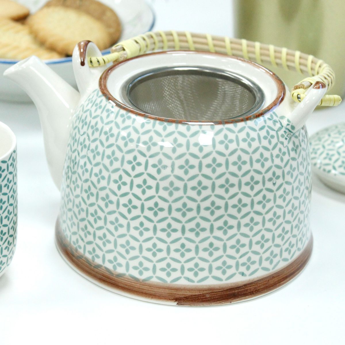 Herbal Teapot Set – Green Mosaic