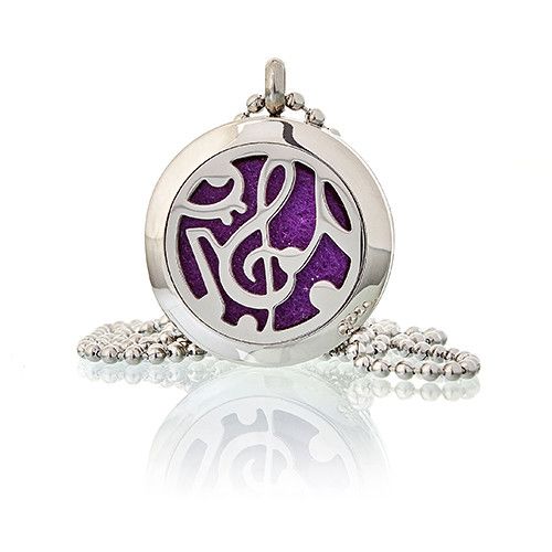 Aromatherapy Diffuser Necklace – Music Notes, 25mm