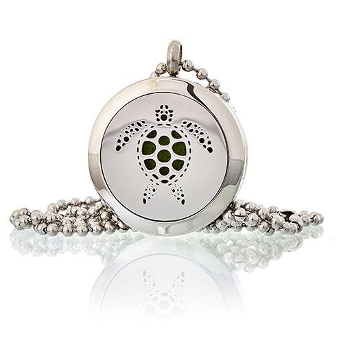 Aromatherapy Diffuser Necklace – Turtle, 25mm