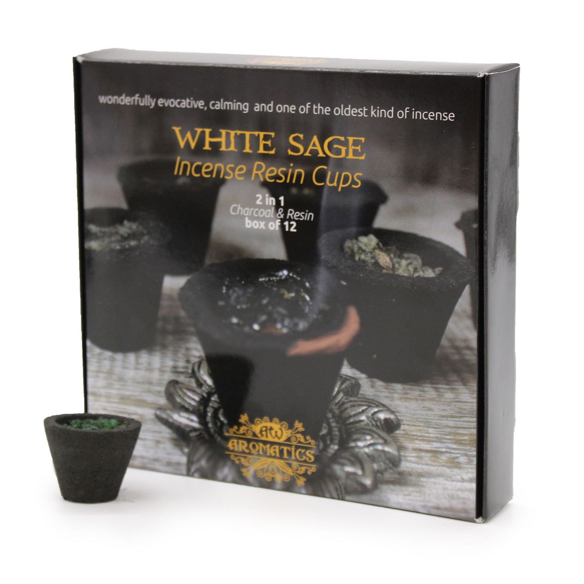 White Sage Resin Cups – Box of 12