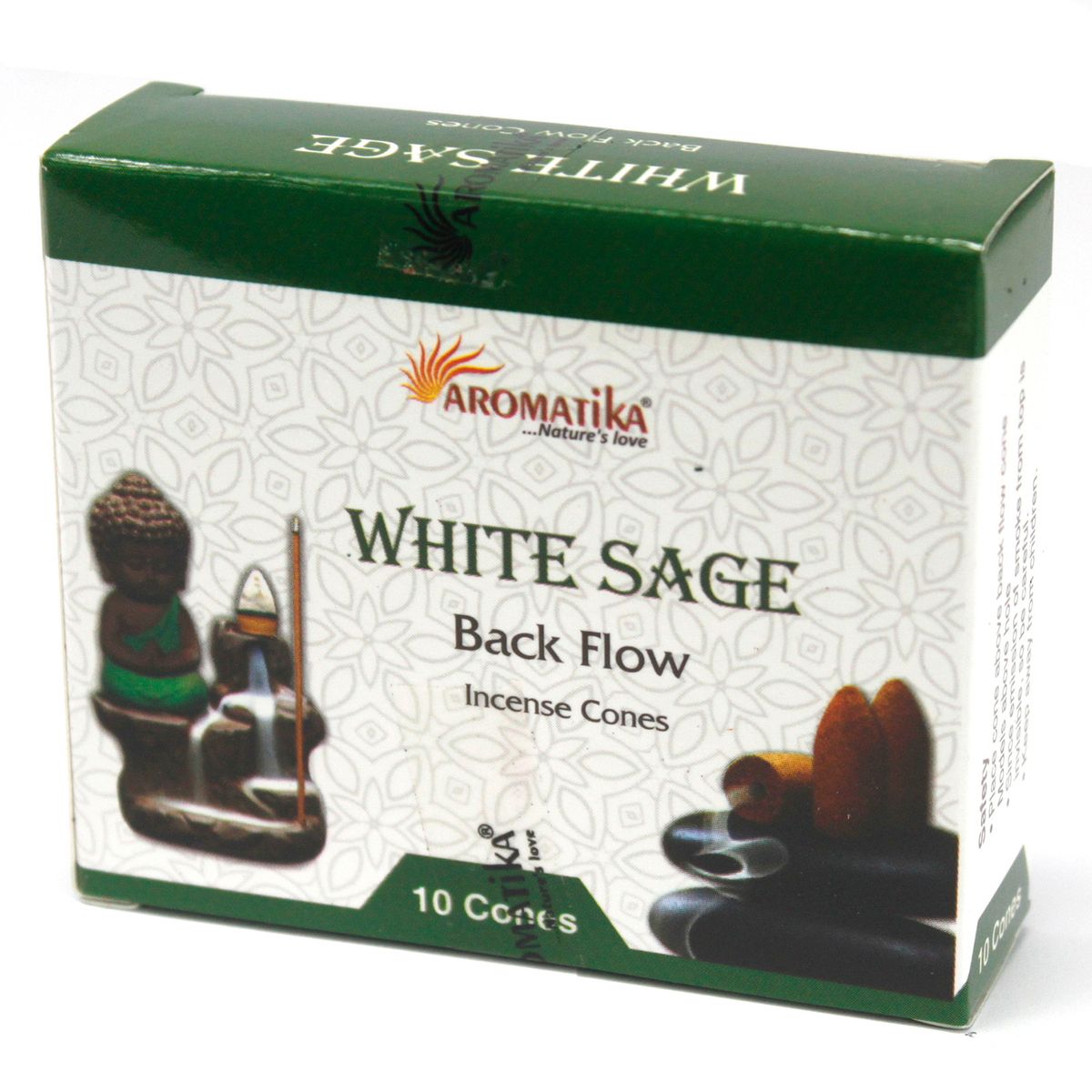 Aromatica Backflow Incense Cones – White Sage