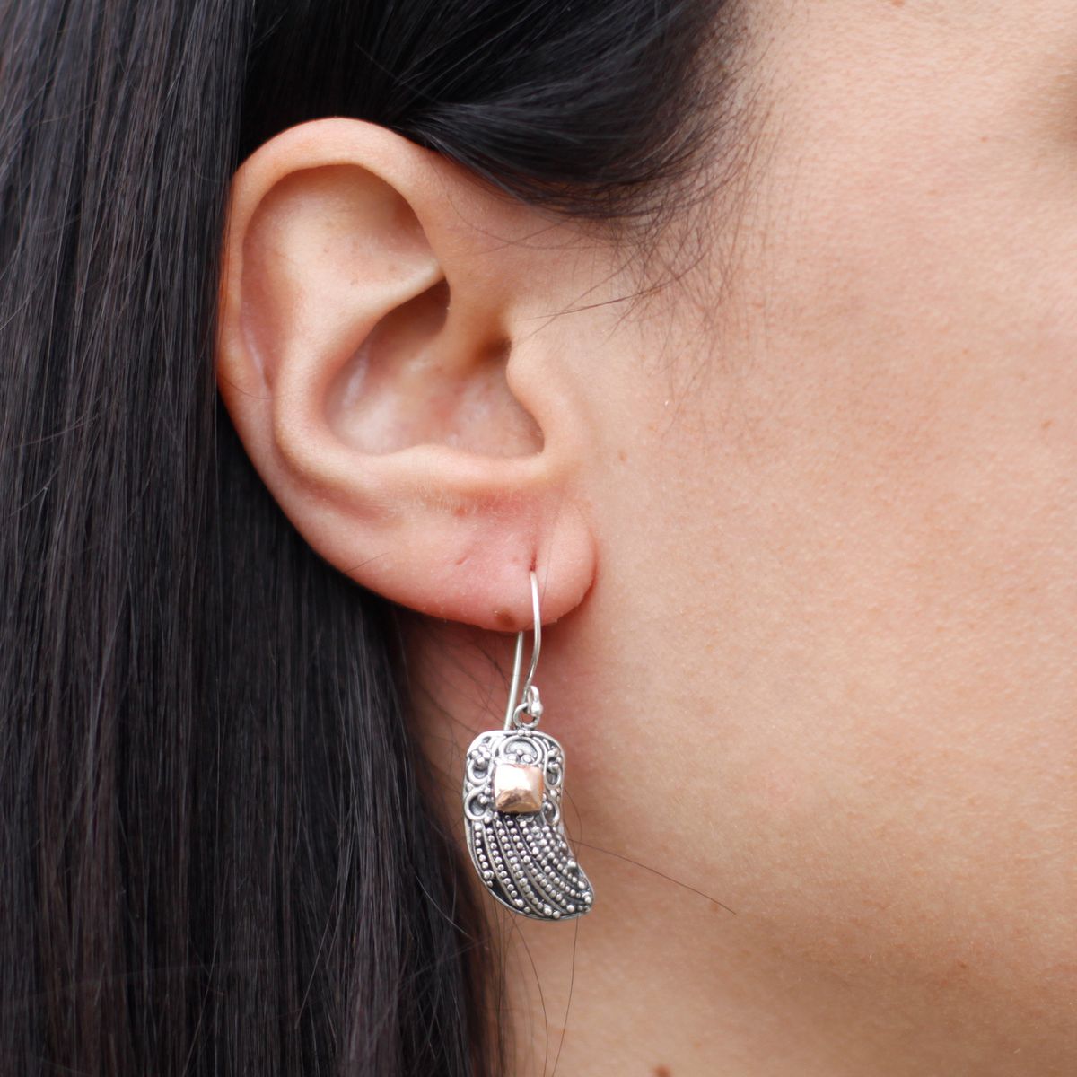 Silver & Gold Earrings – Angel Wings