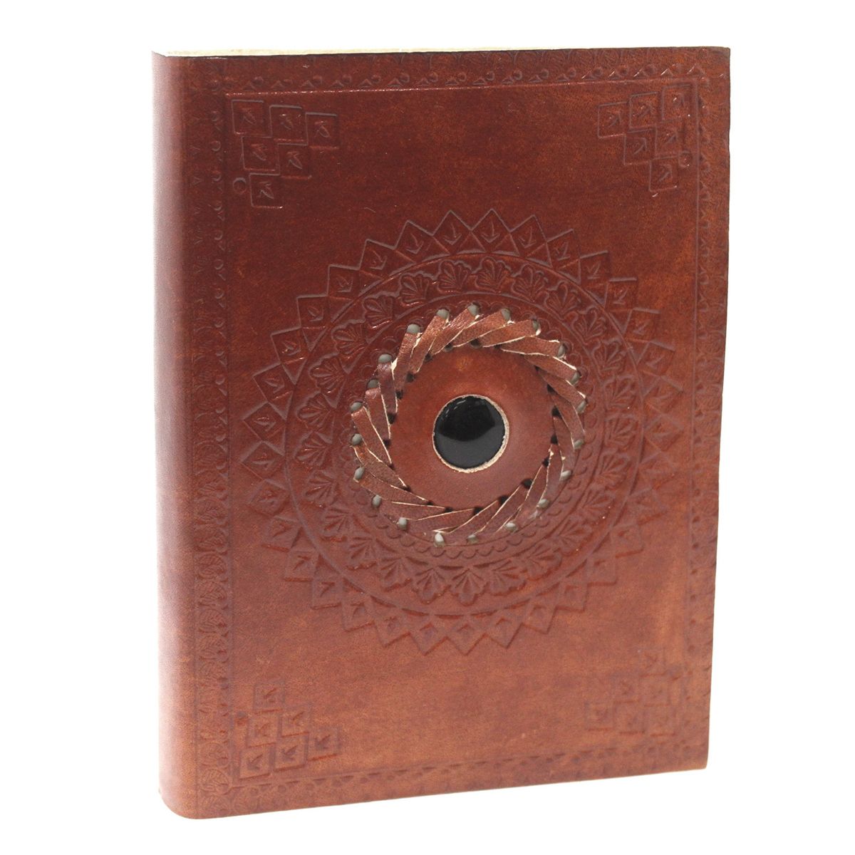Black Onyx Leather Notebook – 7 x 5in