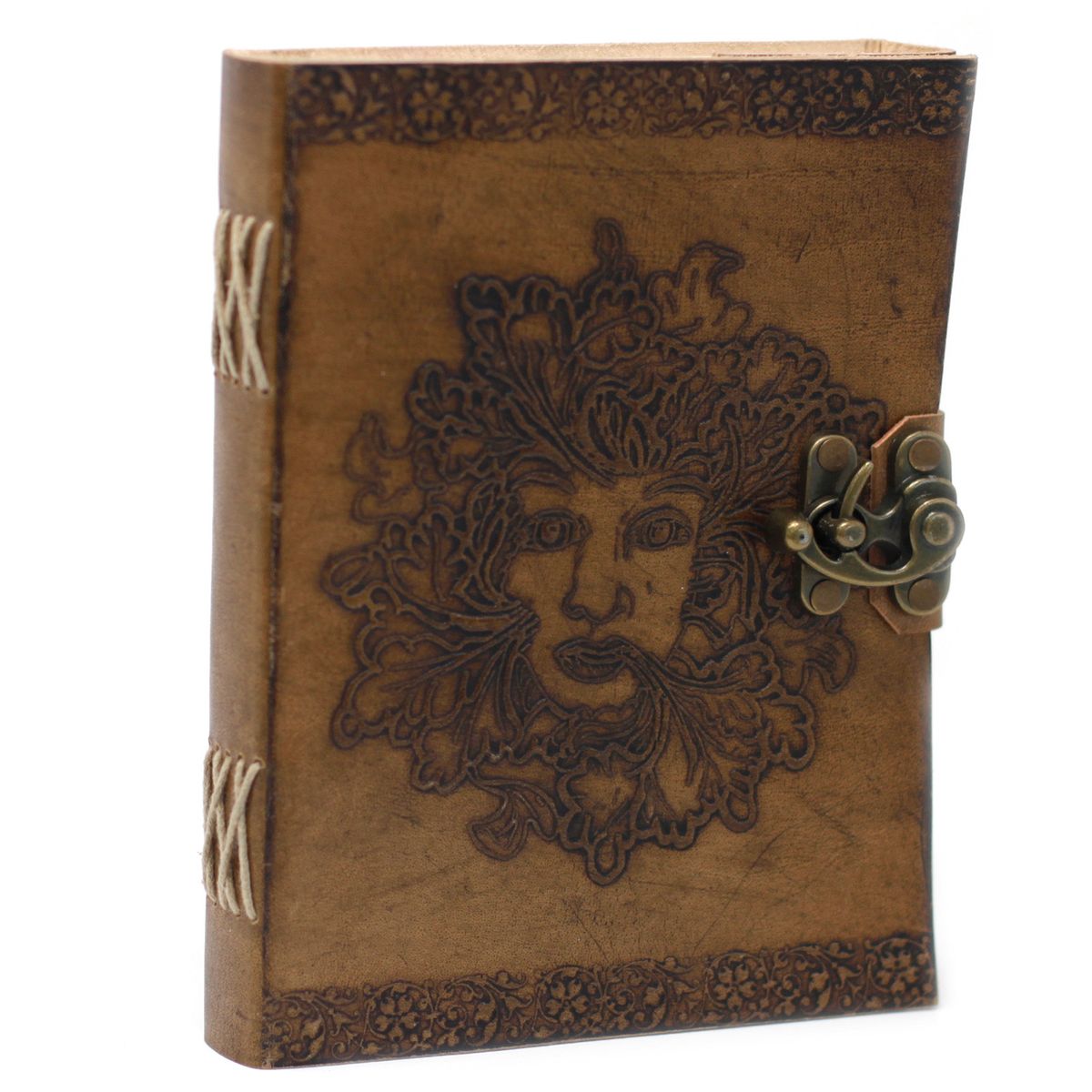 Green Man Leather Notebook – 6 x 8in