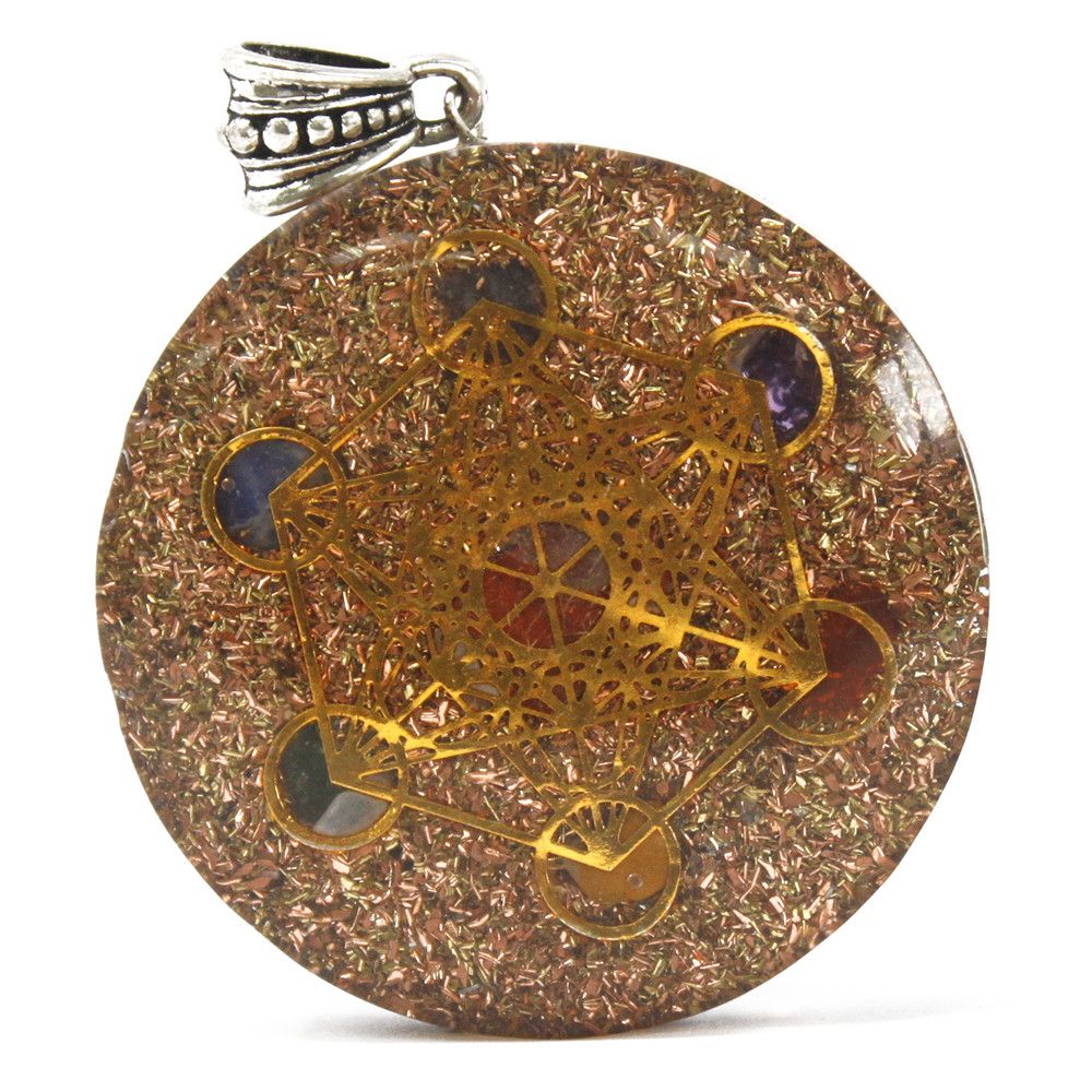 Orgonite Power Pendant – Multi Power Chakra, Large