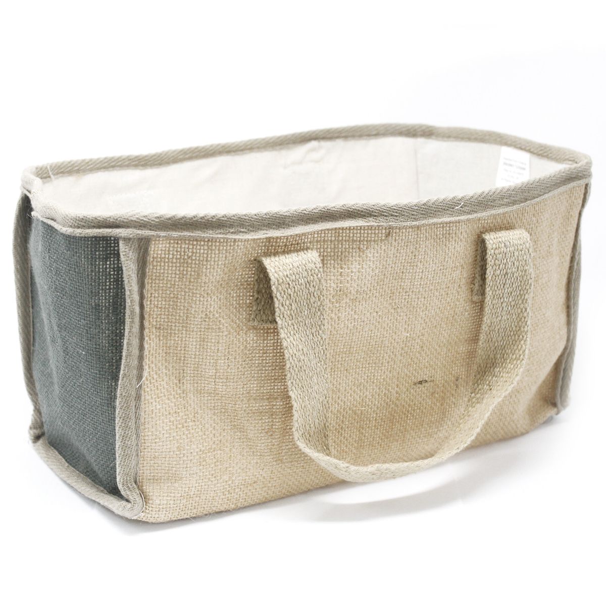 Jute Shopping Basket – Charcoal, Large 33 x 18 x 20cm