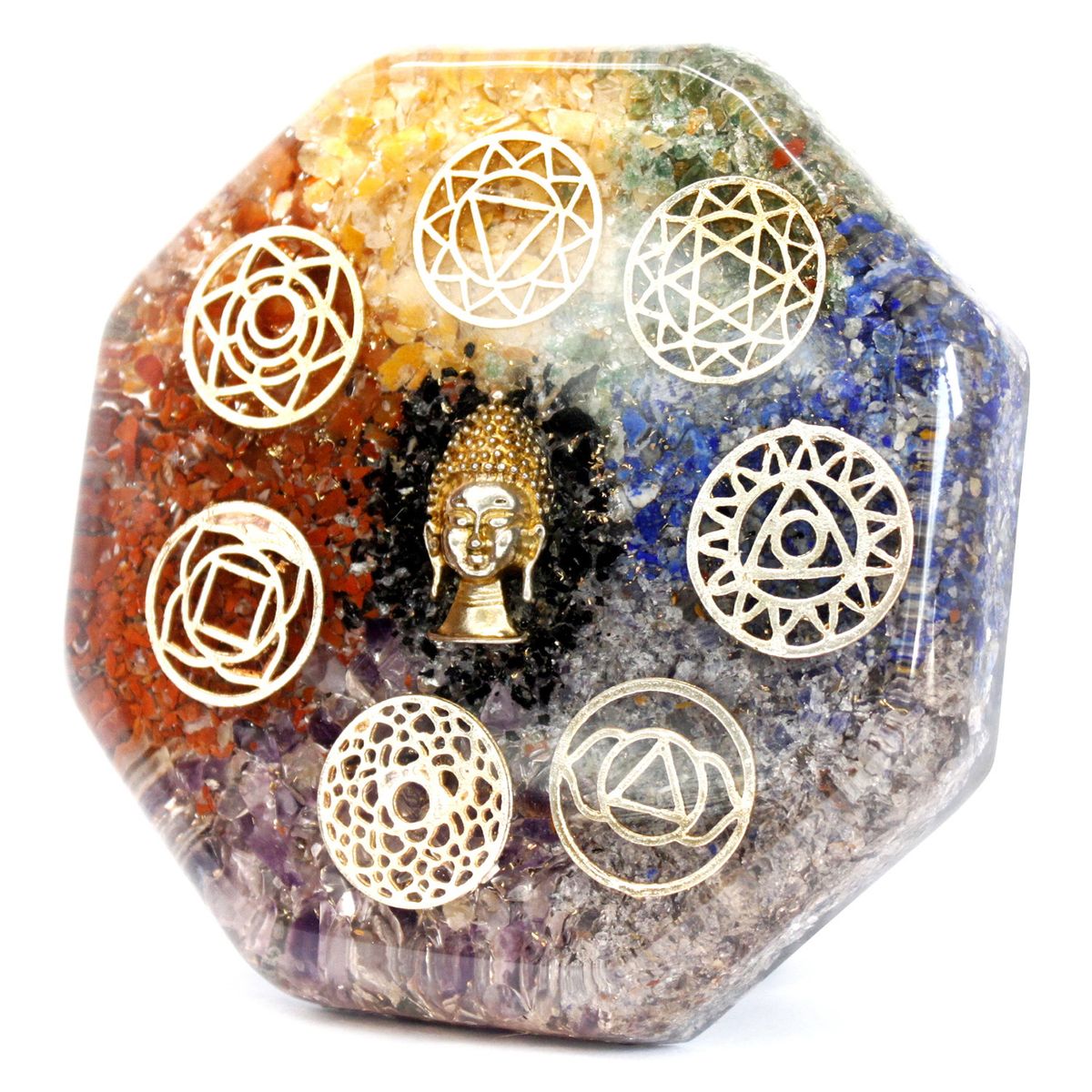 Orgonite Desk Piece – Buddha Chakra, Large