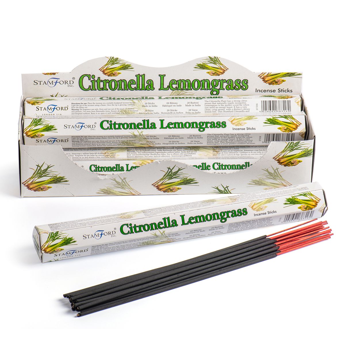 Stamford Premium Hex Incense Sticks – Citronella & Lemongrass