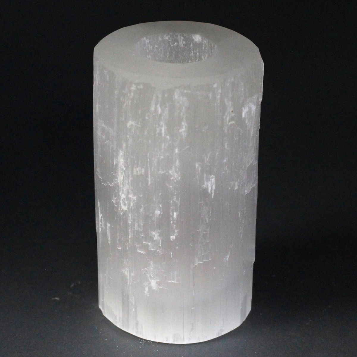 Selenite Cylinder Candle Holder – 15cm
