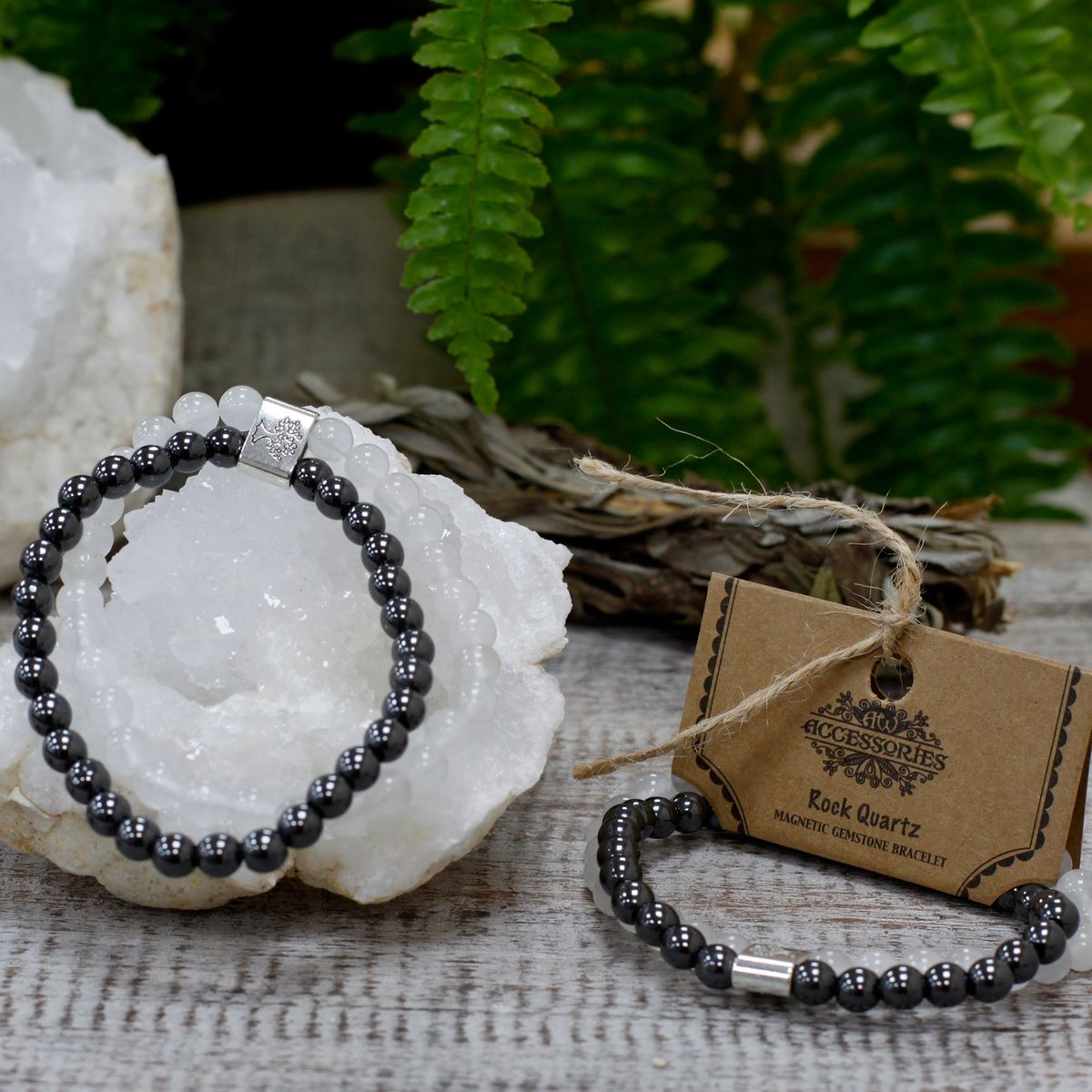 Magnetic Gemstone Bracelet – Rock Quartz