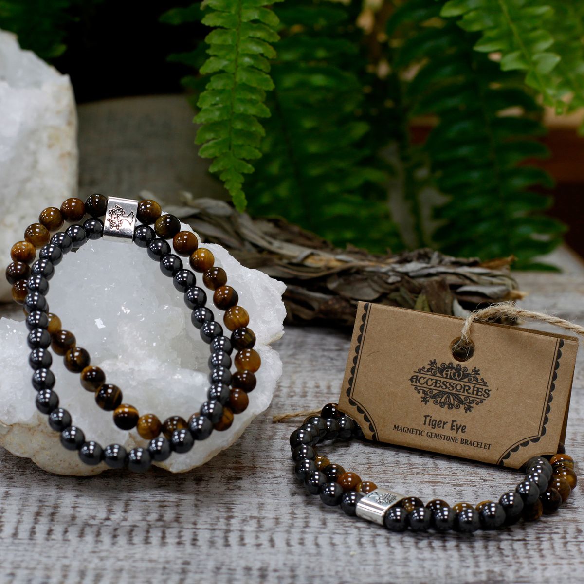 Magnetic Gemstone Bracelet – Tiger Eye