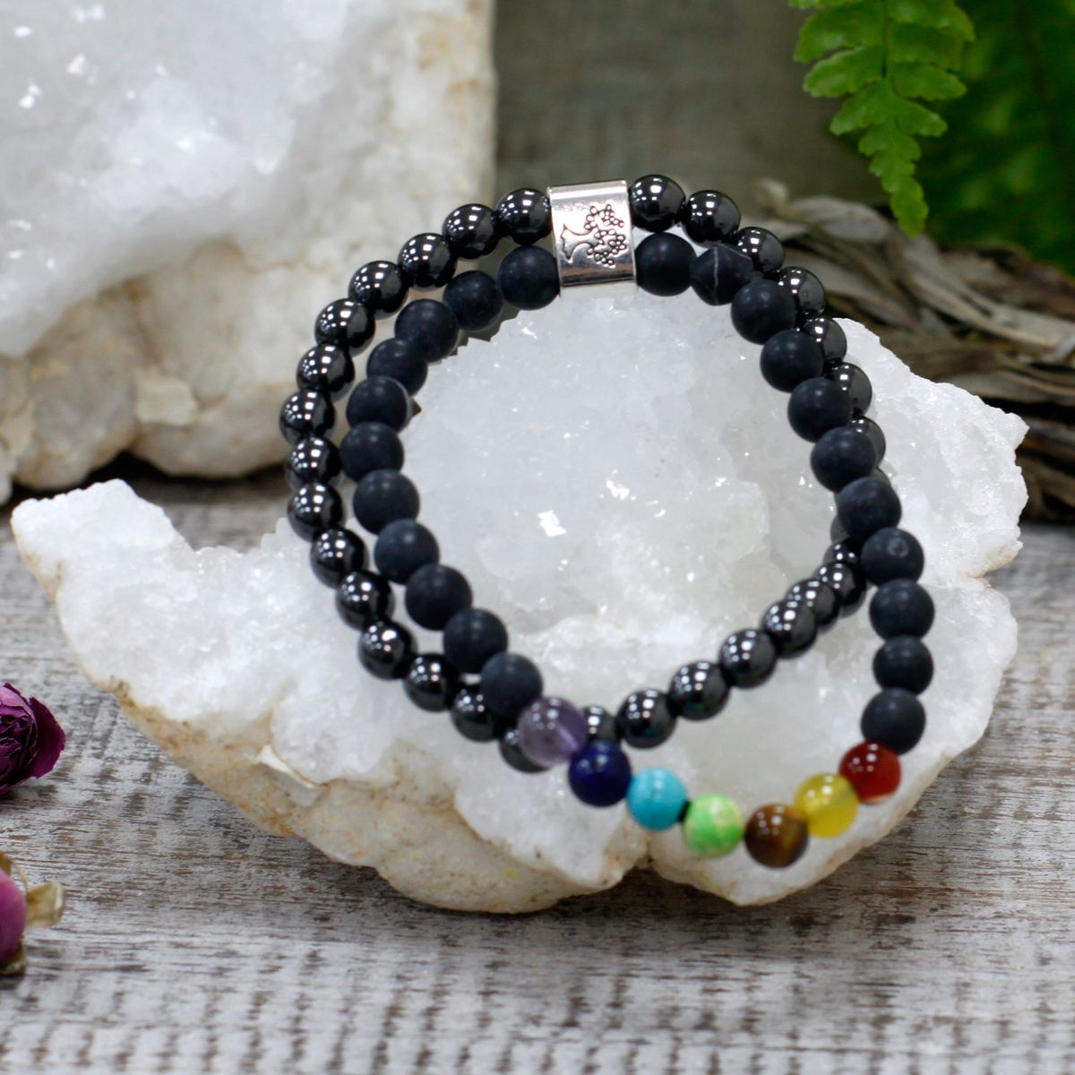 Magnetic Gemstone Bracelet – Black Stone Chakra