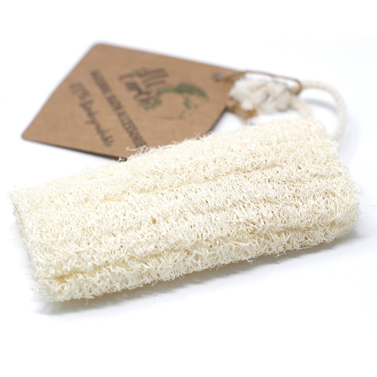 Natural Loofah Scrub on Rope – 12.7cm