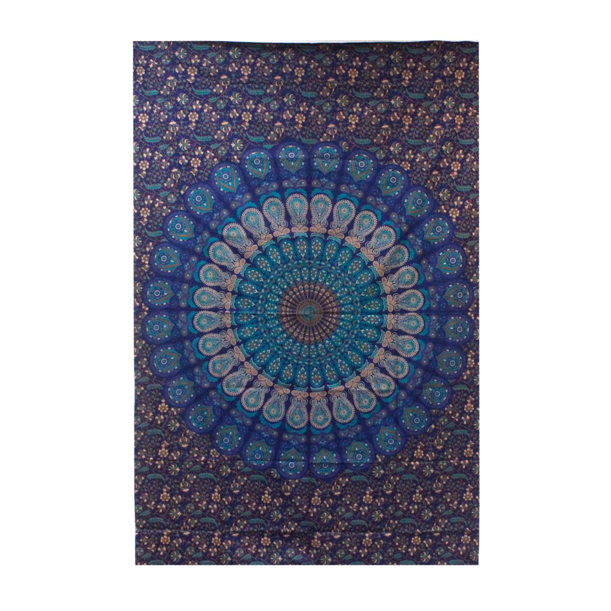 Single Cotton Bedspread & Wall Hanging – Classic Mandala