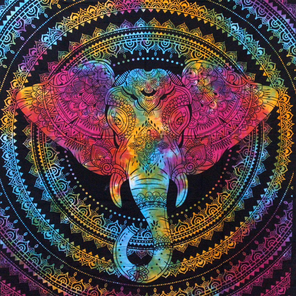 Double Cotton Bedspread & Wall Hanging – Elephant Head