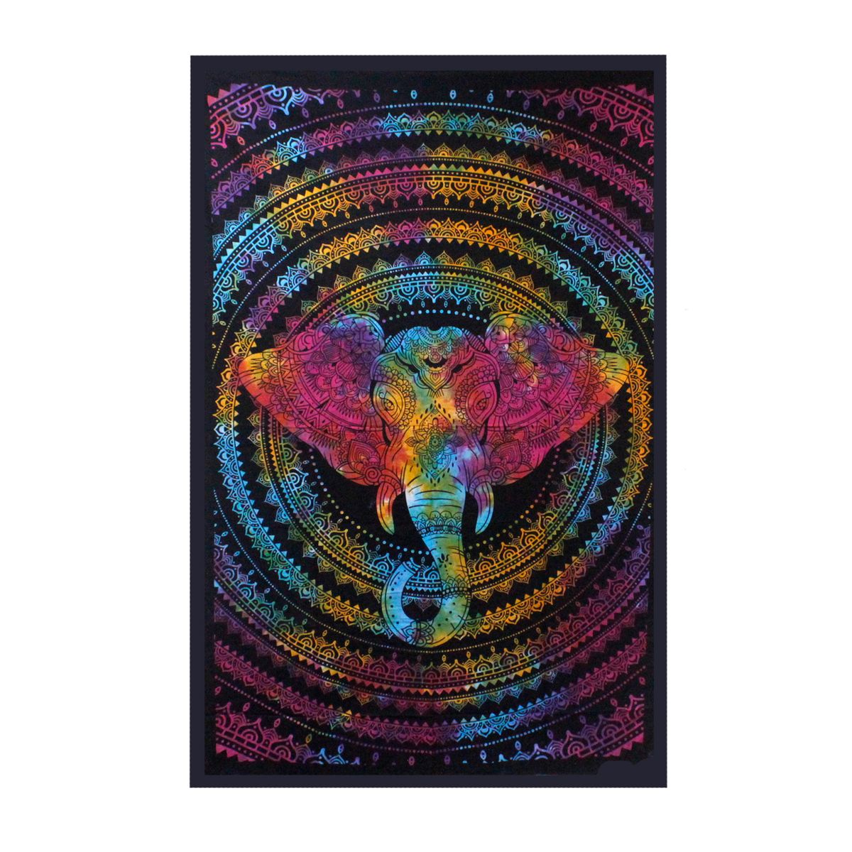Single Cotton Bedspread & Wall Hanging – Elephant Head