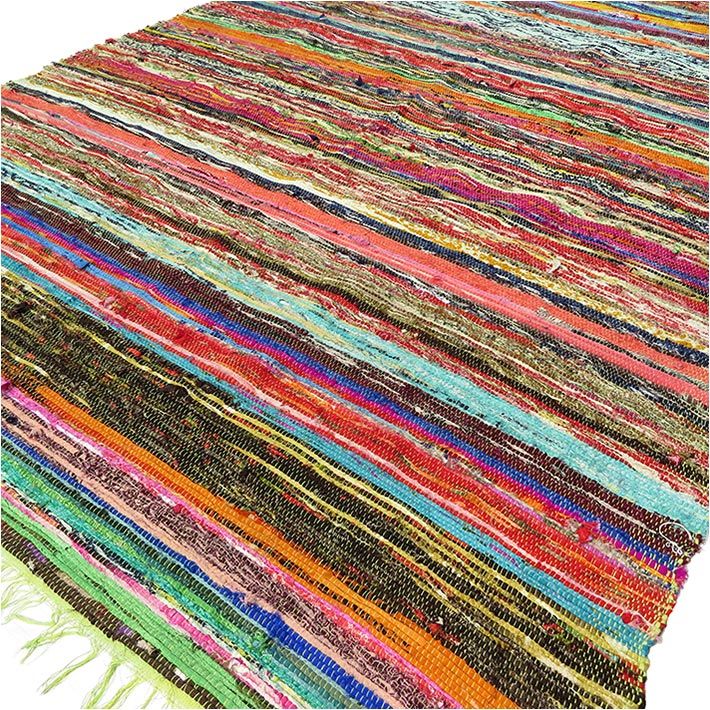 Luxury Rag Rug – Green, 150 x 90cm