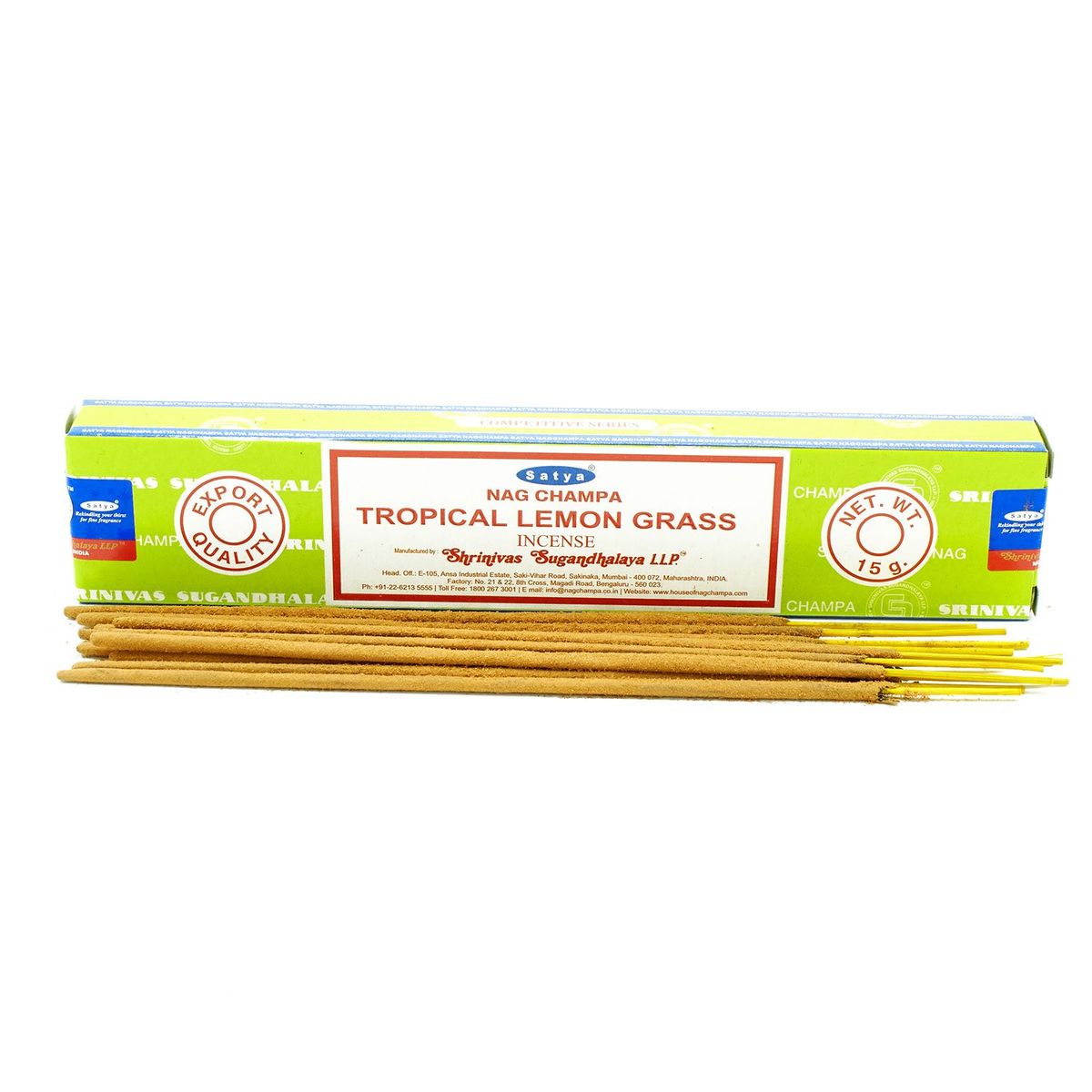 Satya Tropical Lemongrass Incense Sticks – 15g