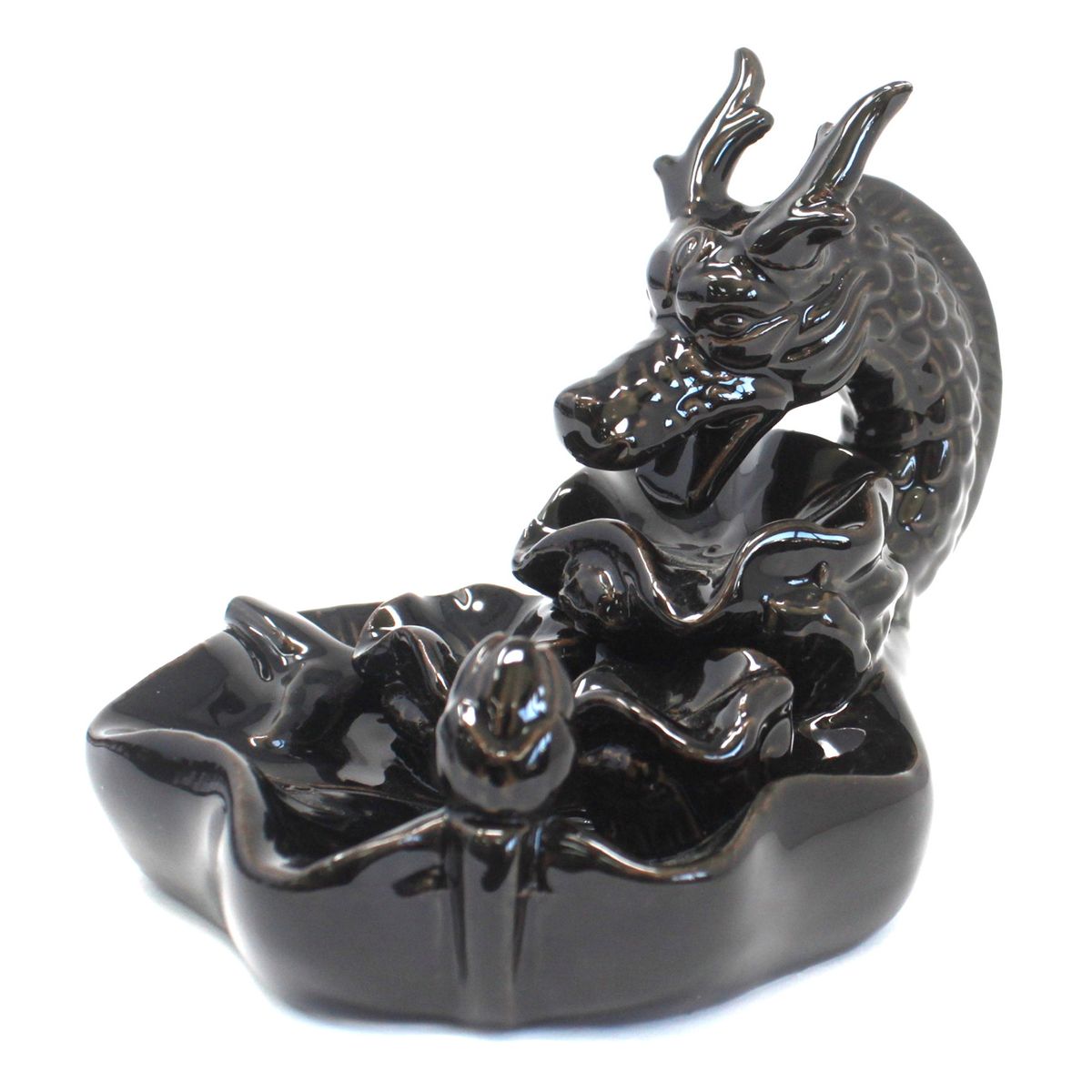 Backflow Incense Burner – Large Dragon Pool, 12x16x12cm