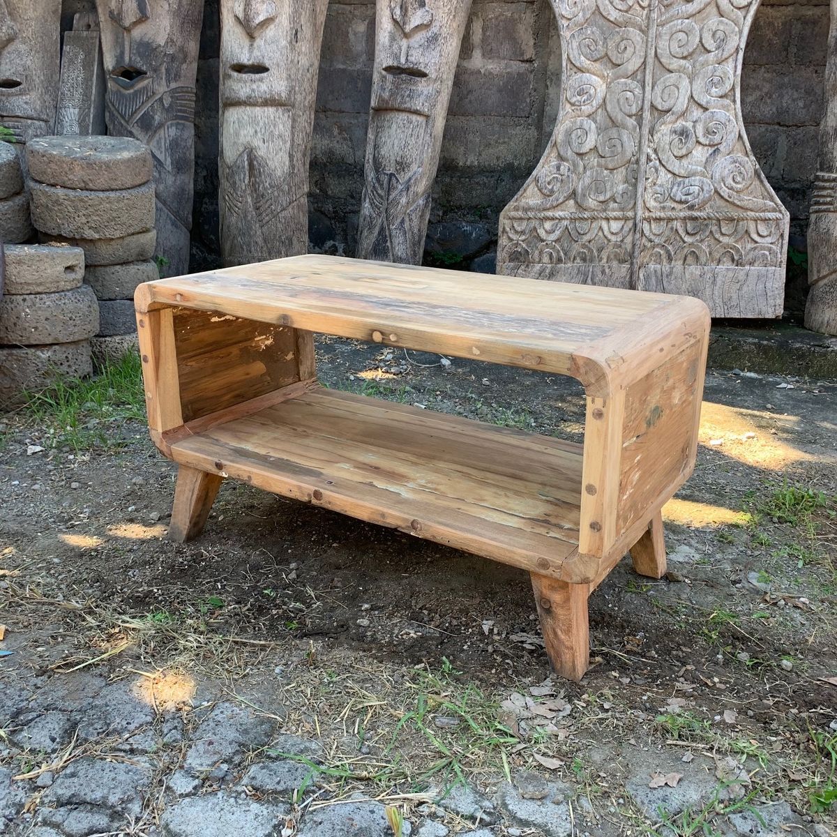 Small Round Coffee Table – Recycled Teak