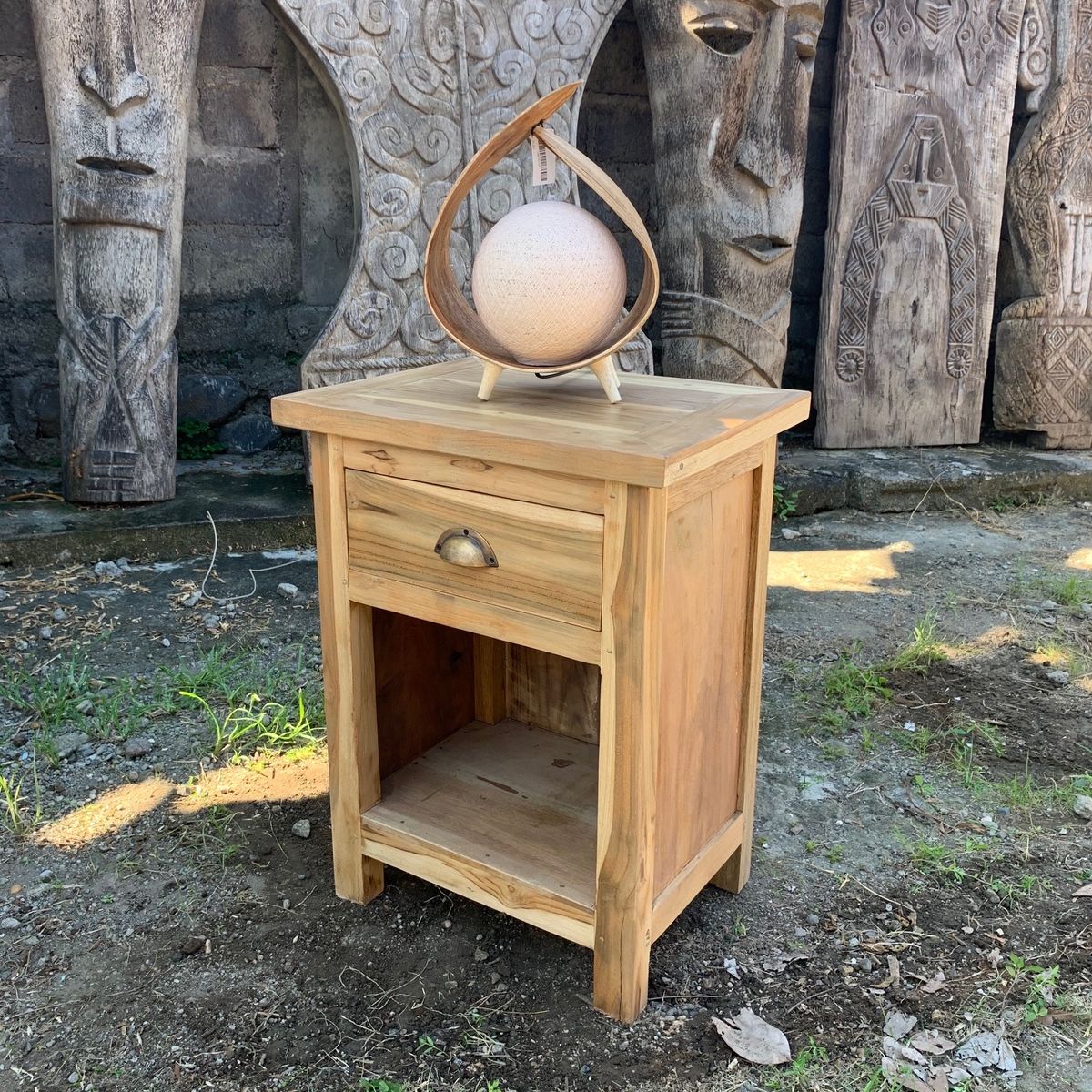 Recycled Wood Bedside Table – Classic
