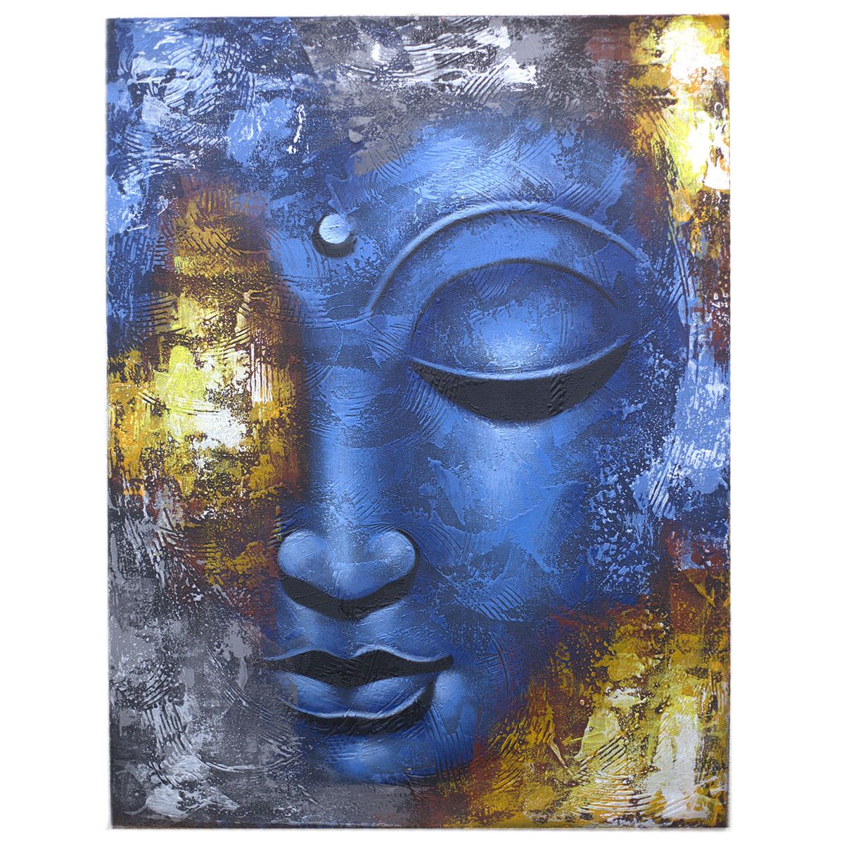 Buddha Painting – Blue Face Abstract