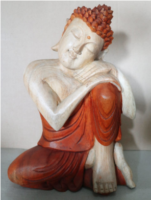 Hand Carved Buddha Statue – Thinking, 30cm