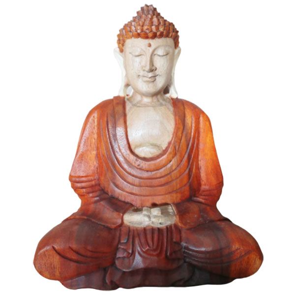 Hand Carved Buddha Statue – Hand Down, 30cm