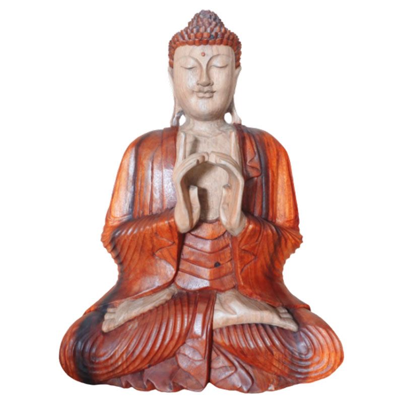 Hand Carved Buddha Statue – Two Hands, 60cm