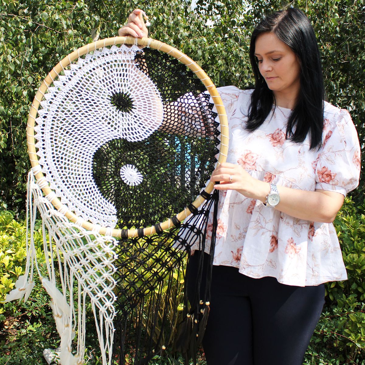 Bali Dreamcatcher – Yin Yang, Extra Large 50cm