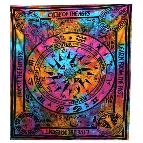 Double Cotton Bedspread & Wall Hanging – Circle of Ages