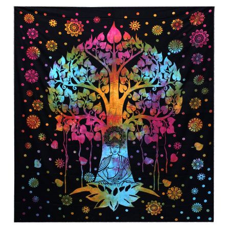 Single Cotton Bedspread & Wall Hanging – Bodhi Tree