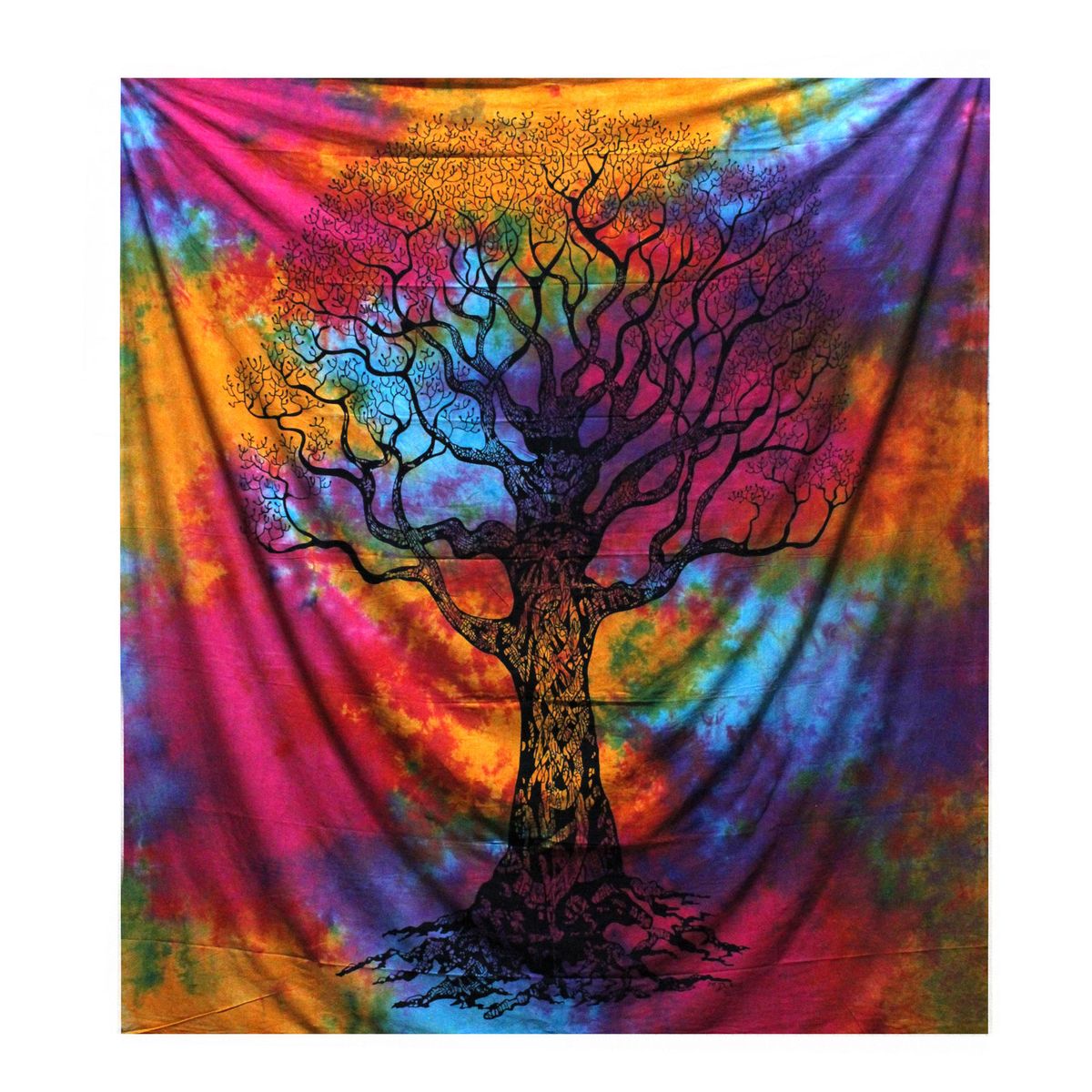 Double Cotton Bedspread & Wall Hanging – Winter Tree