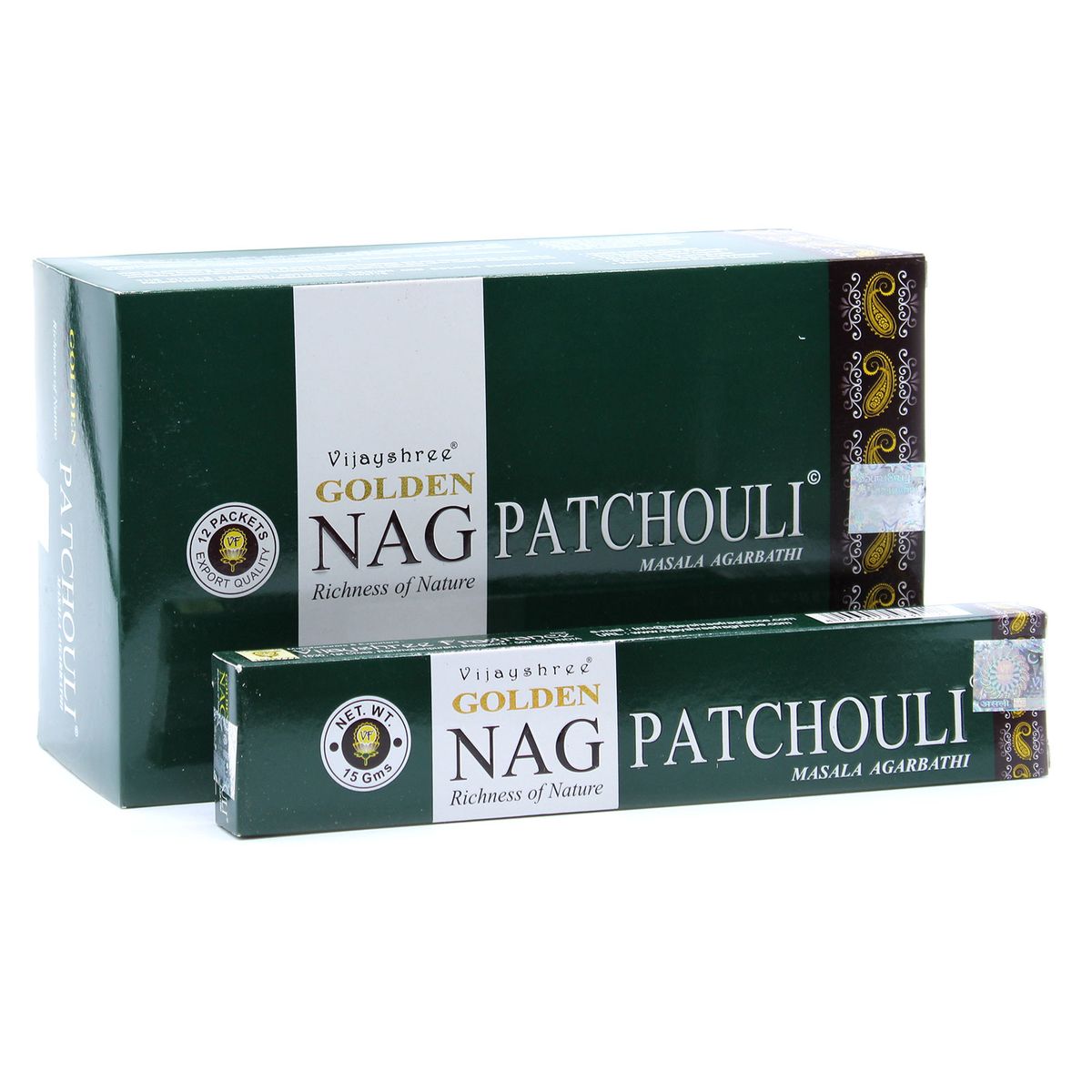 Golden Nag Incense Sticks – Patchouli, 15g