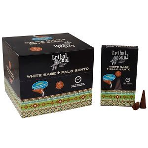 Tribal Soul Backflow Incense Cones – White Sage & Palo Santo