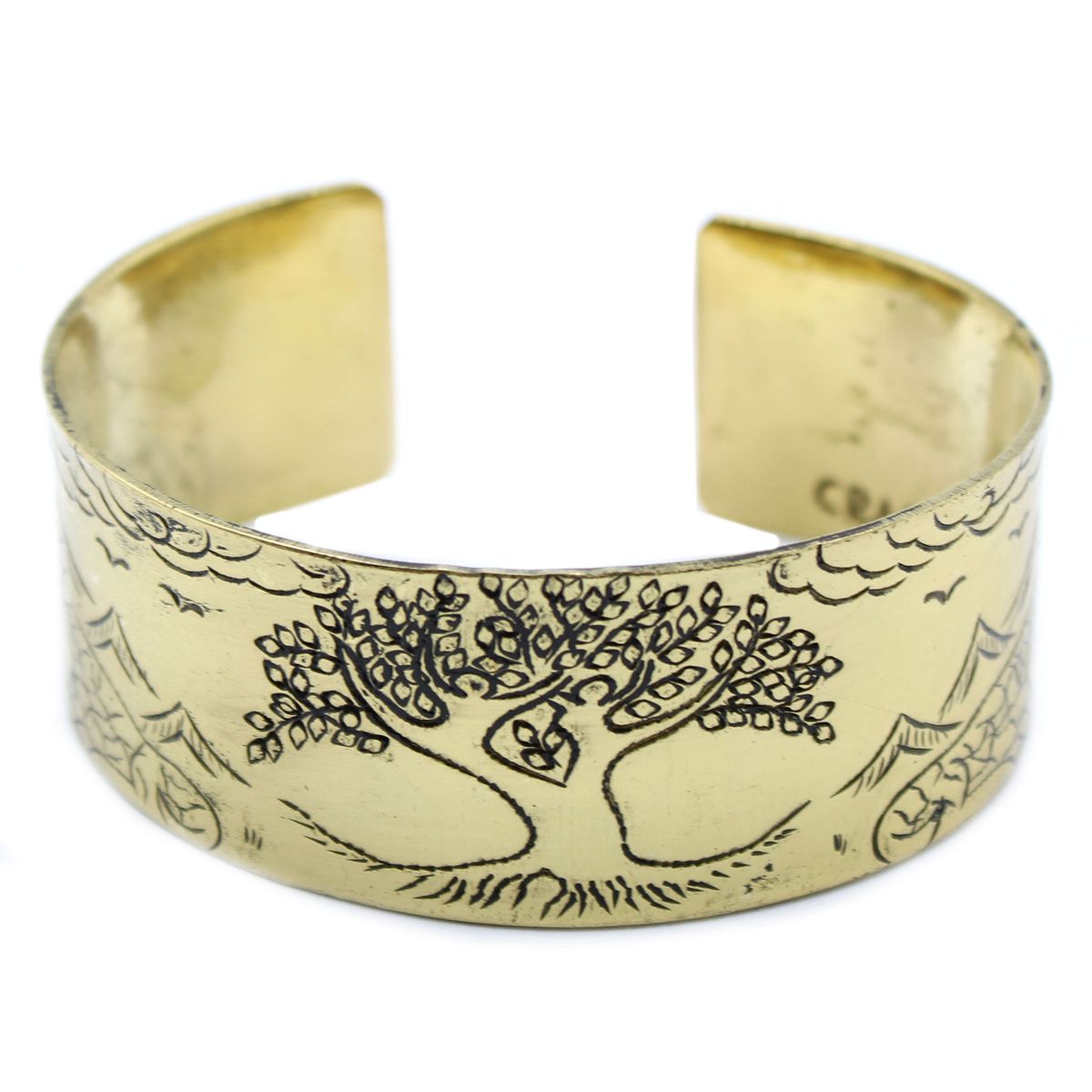 Brass Tibetan Mantra Bracelet – Tree of Life