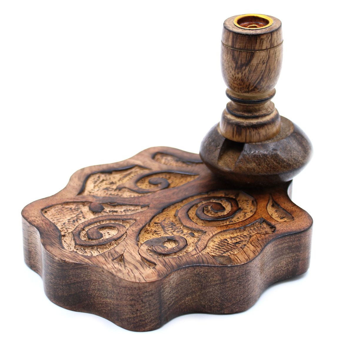 Mango Wood Backflow Incense Burner – Tree of Life, Small
