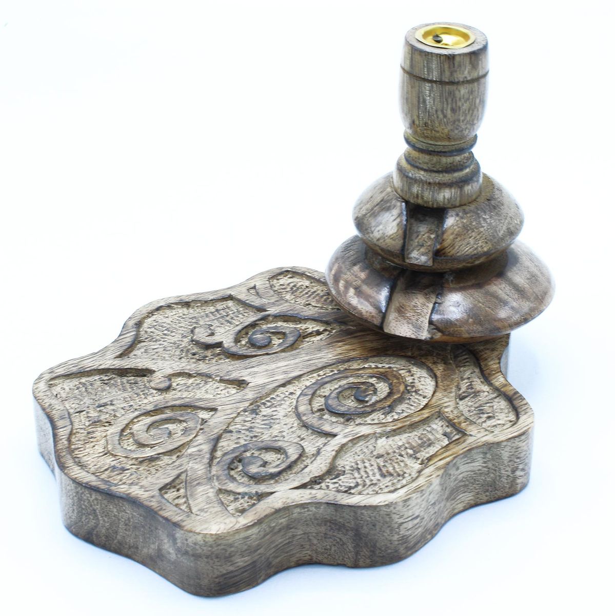 Mango Wood Backflow Incense Burner – Tree of Life, Medium