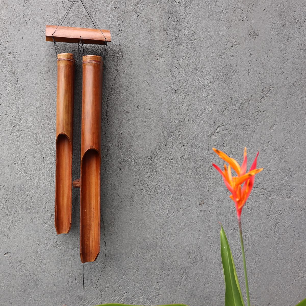 Natural Bamboo Wind Chime – 4 Big Tubes