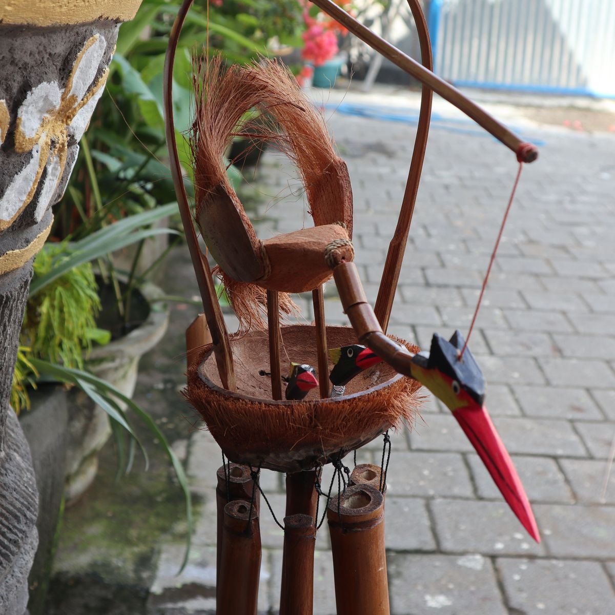 Natural Bamboo Wind Chime – Mother & Chicks