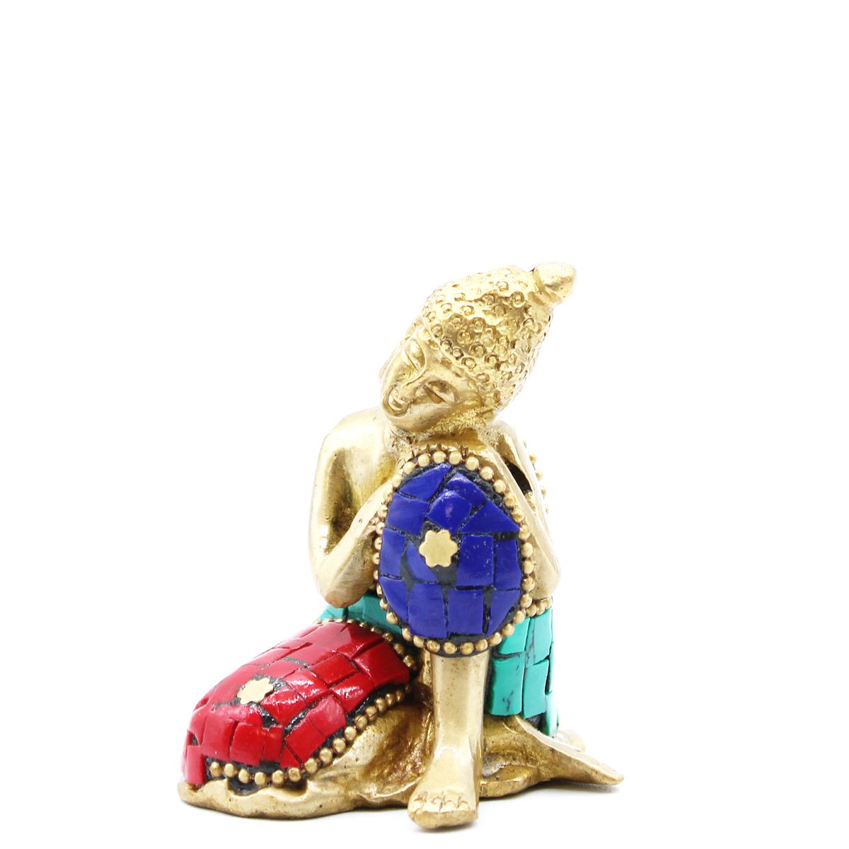 Brass Buddha Figure – Thinking, 6.5cm
