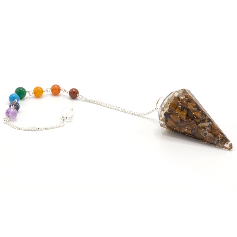 Orgonite Power Chakra Pendulum – Tiger Eye