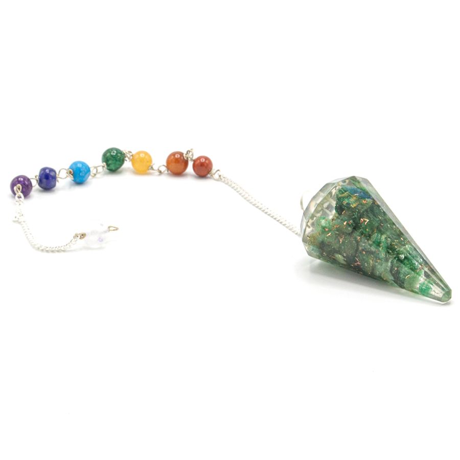 Orgonite Power Chakra Pendulum – Green Aventurine